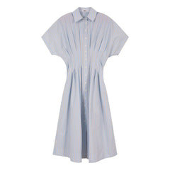 Indee - Gestreiftes Valois Hemdkleid | Hellblau