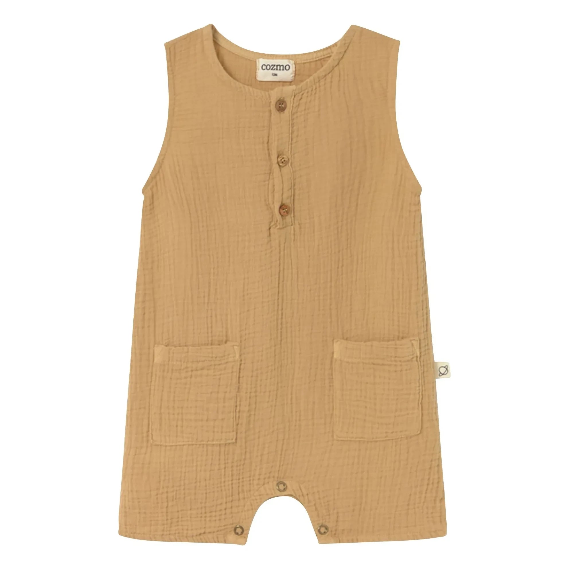 Cozmo - Pine Cotton Musselin Overall | Sand