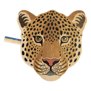 Doing Goods - Himani Leopard Kopf-Teppich | Braun