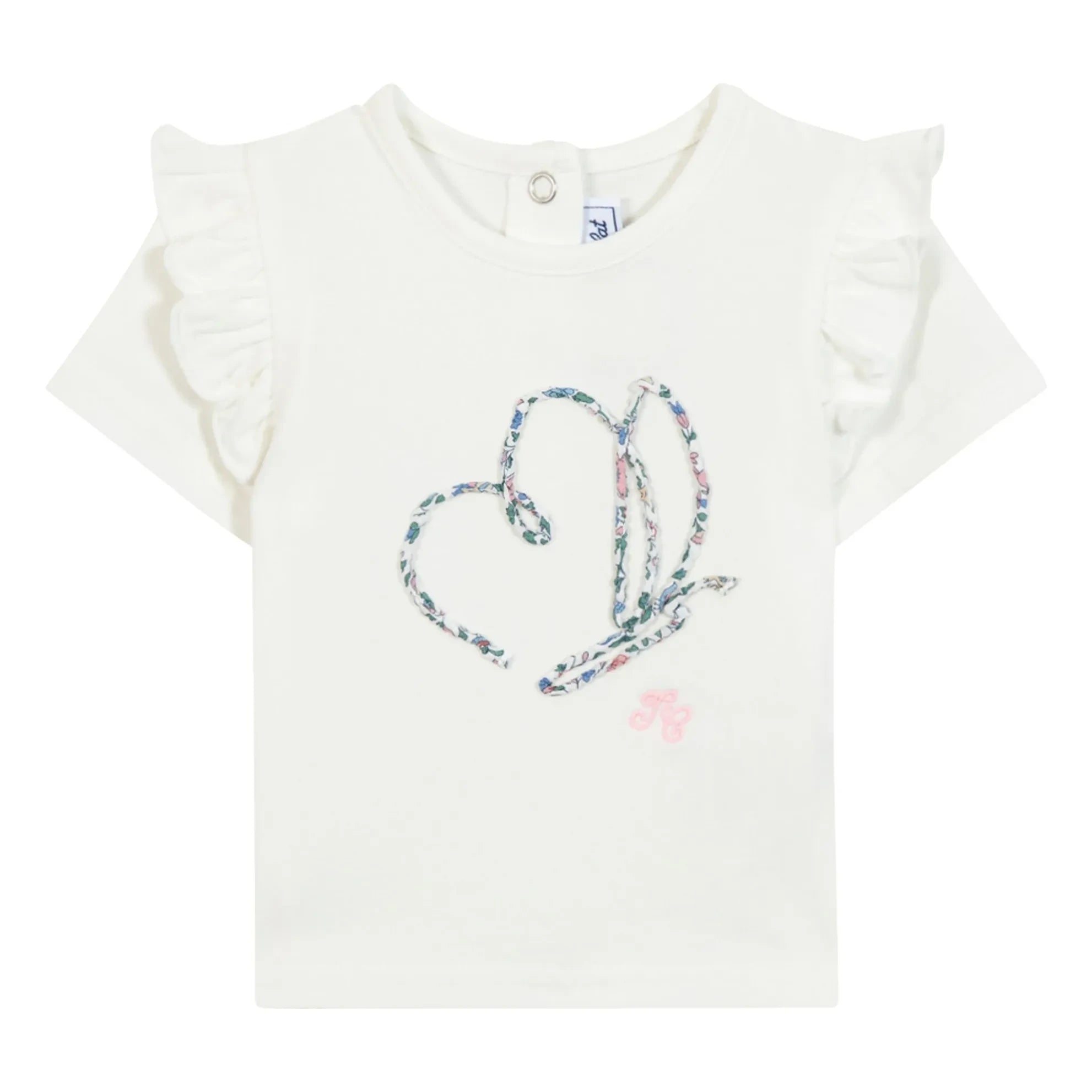 Tartine et Chocolat - Liberty Schmetterling Baby T-Shirt | Weiß