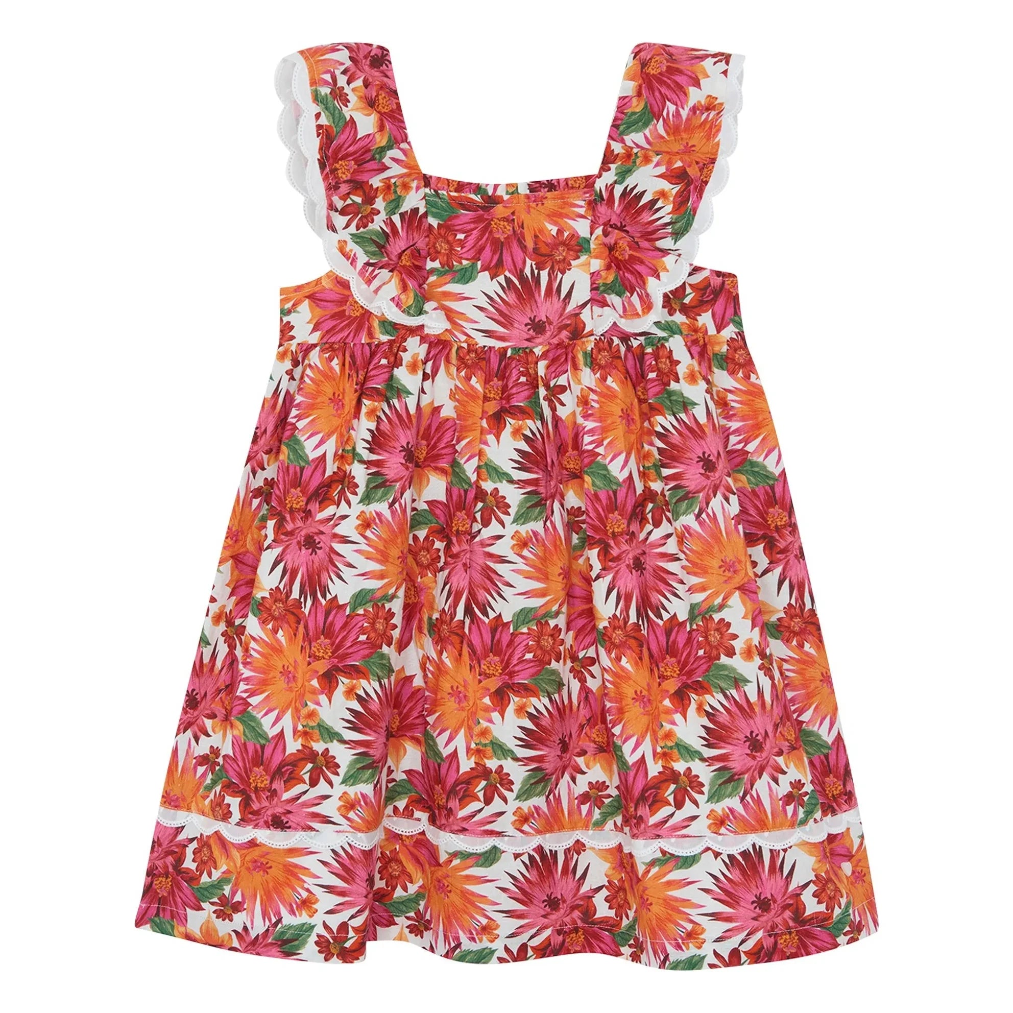 Tartine et Chocolat - Geblümtes Kleid | Orange