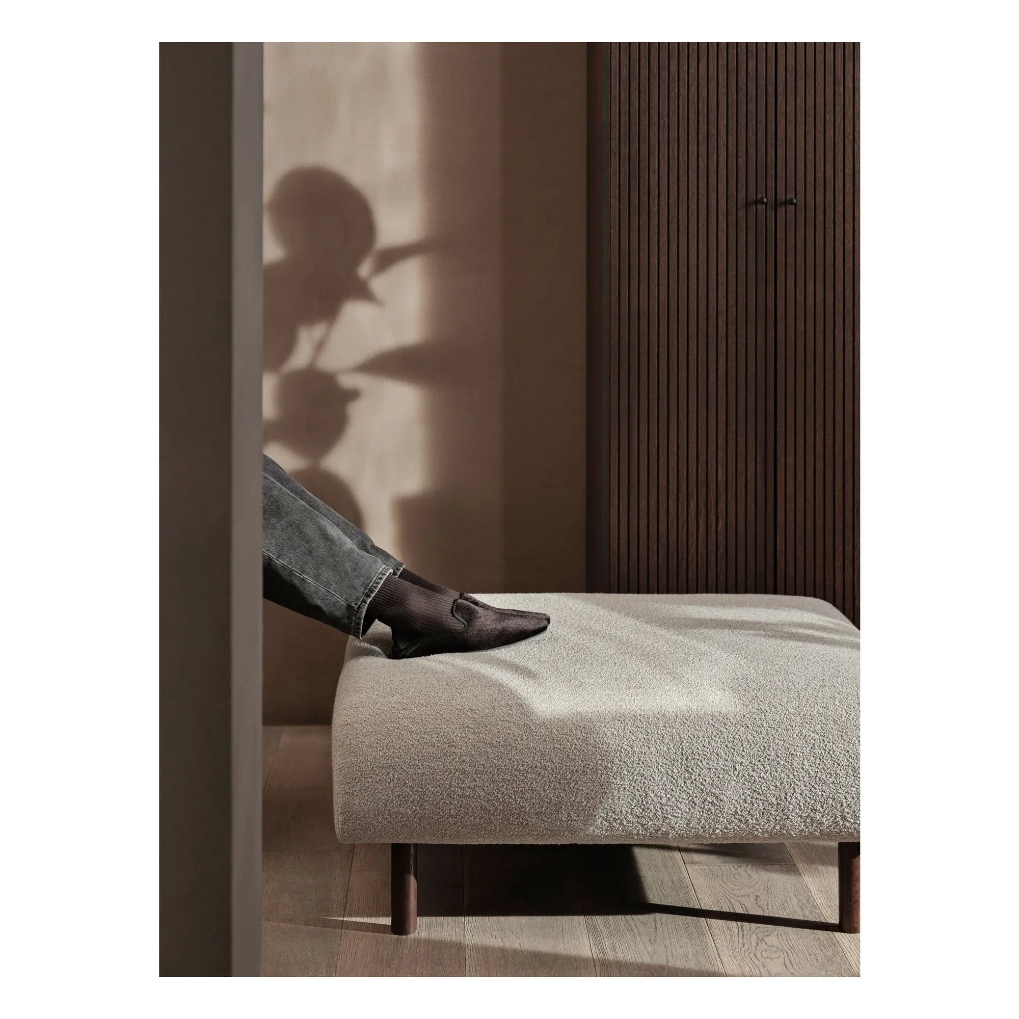 Ferm Living - Dase Bouclé Sitzmodul und Pouf | Beige
