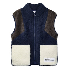 Wynken – Ärmellose Sherpa-Weste Wilderness in Nylon-Blau