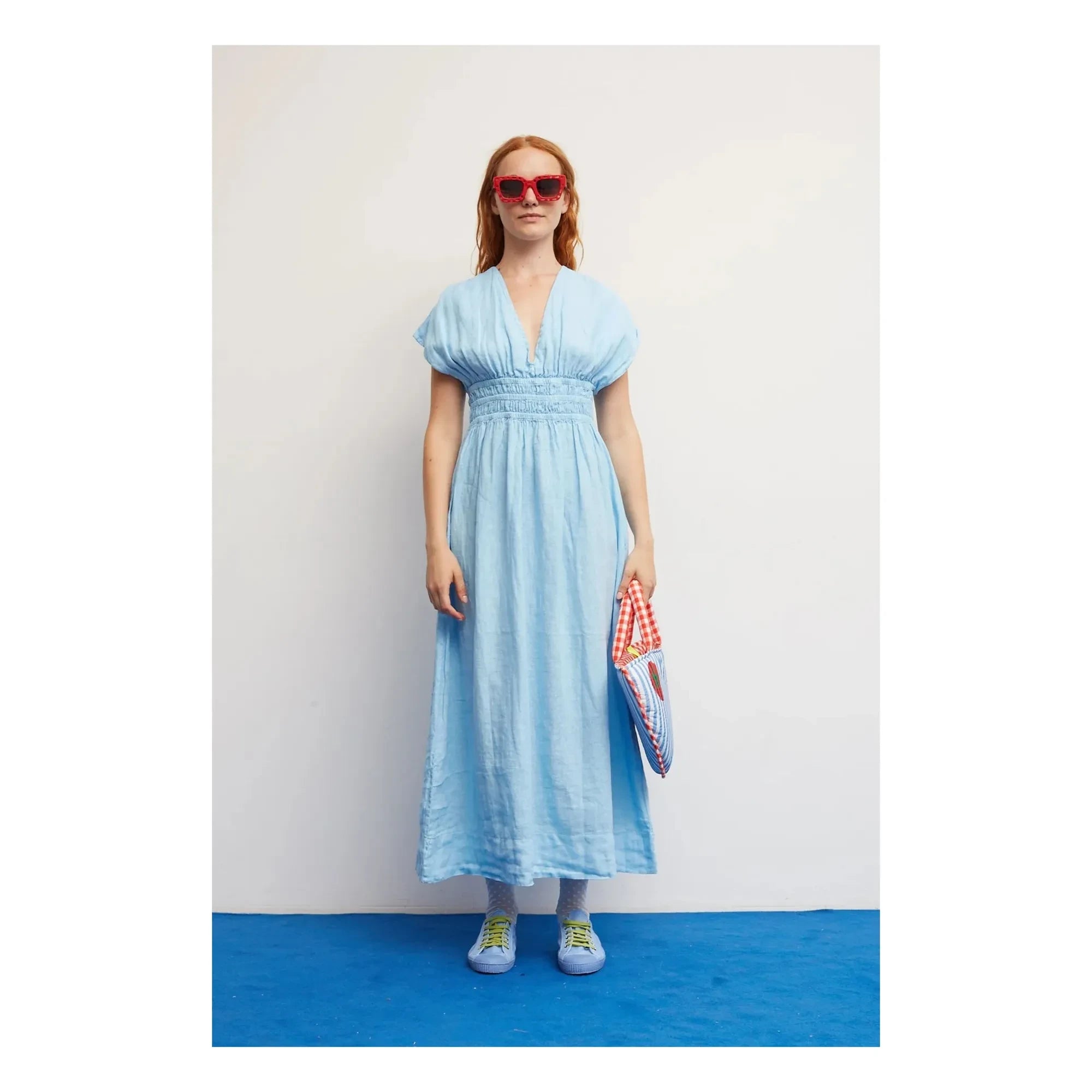 Dr Bloom - Caricia Leinenkleid | Hellblau
