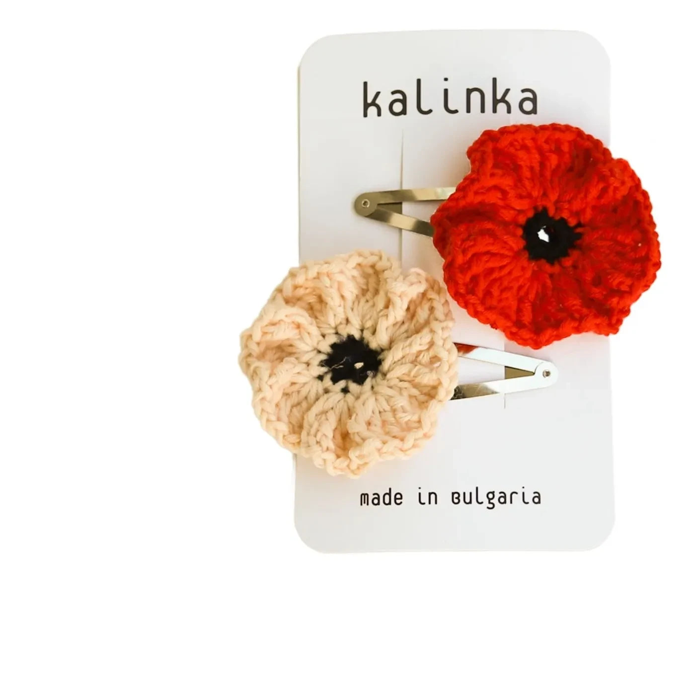 Kalinka - 2er-Set Haşhaş Merinowolle Häkelstäbchen | Rot