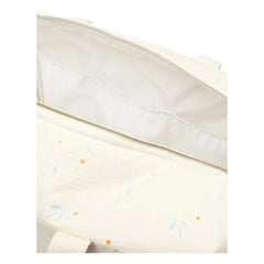 Nobodinoz - Wasserdichte Wickeltasche Opera Orange Cherries | Beige