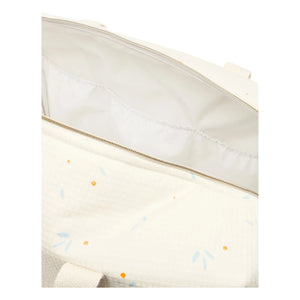 Nobodinoz - Wasserdichte Wickeltasche Opera Orange Cherries | Beige