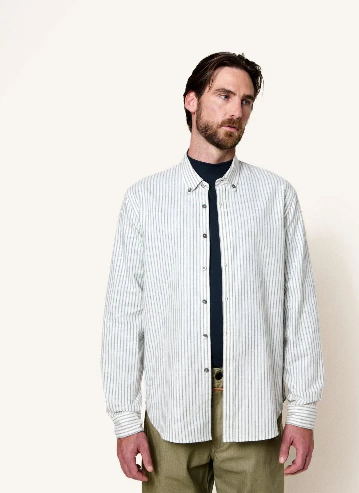 Homecore - Tokyo Sapporo Gestreiftes Hemd | Hellblau