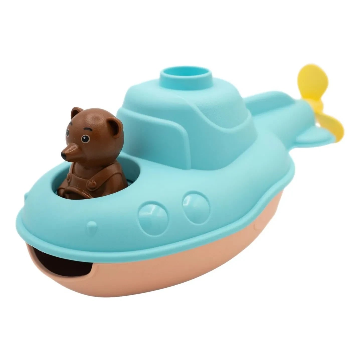 Simple - Badespaß-U-Boot - Einzeln x Kleiner brauner Teddybär | Blau