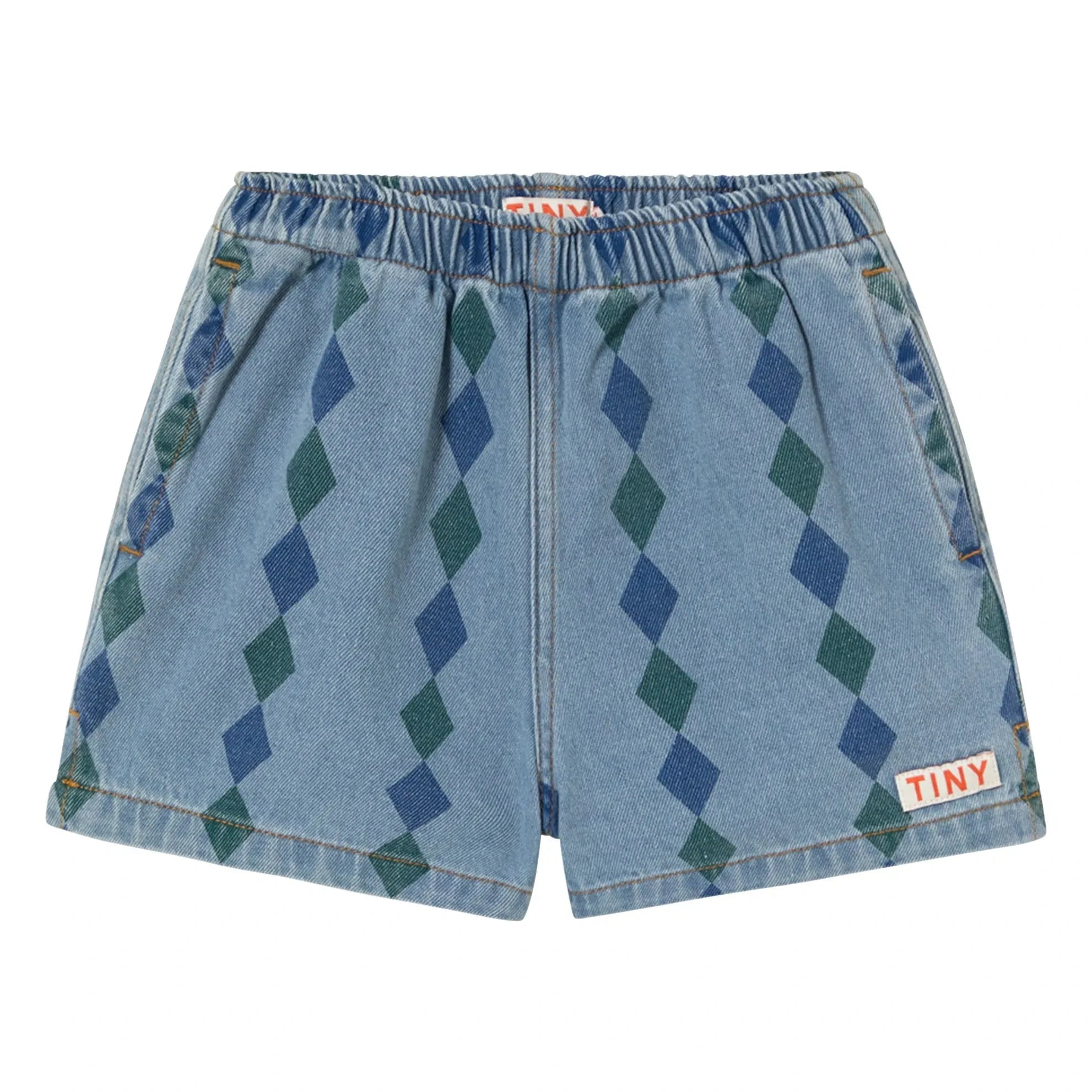 Tinycottons - Denim Losange Shorts | Blau