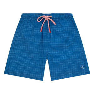 Smallable Kid - Archie Karierter Badeshorts | Blau
