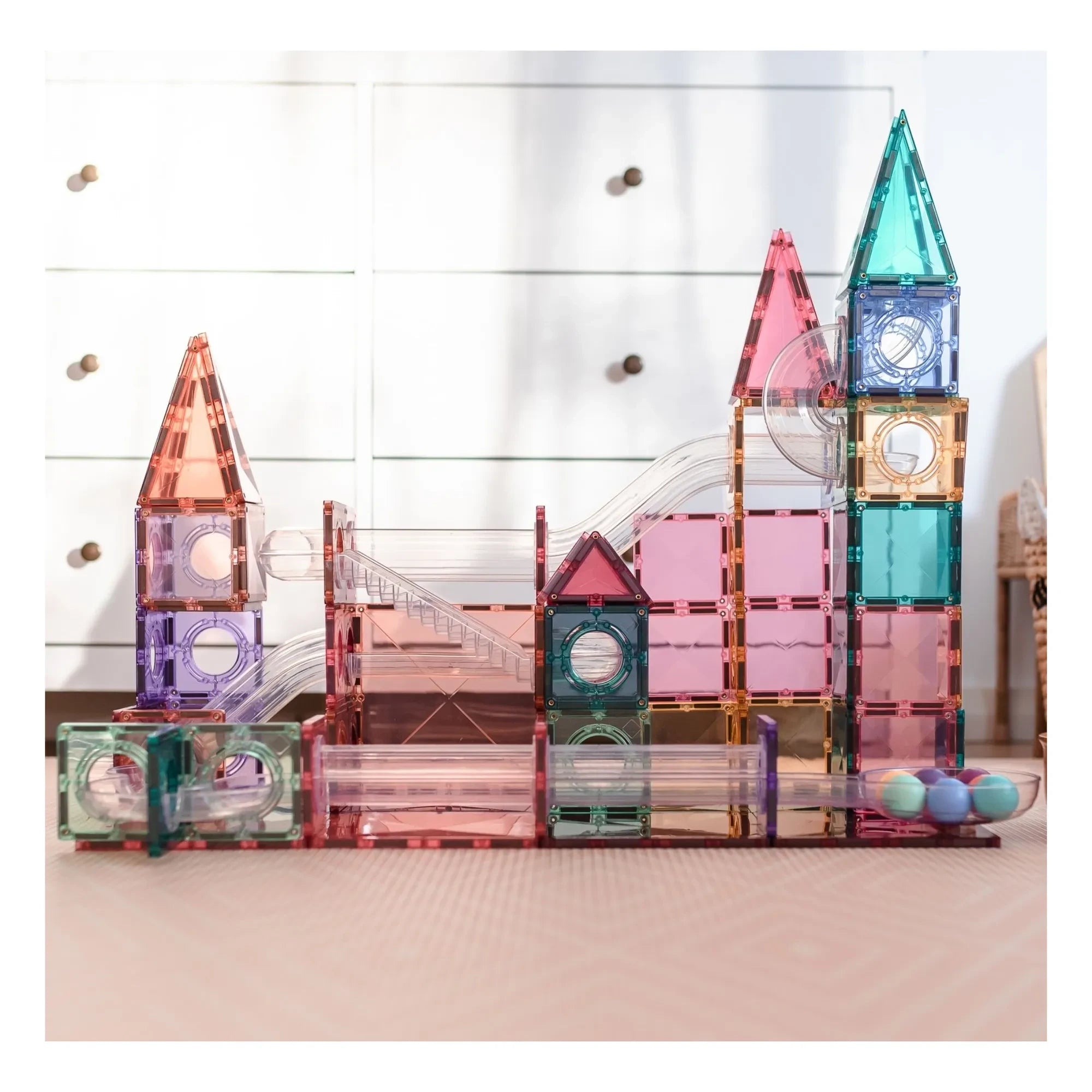 Connetix - Kugelbahn-Paket - 106 Teile | Pastell