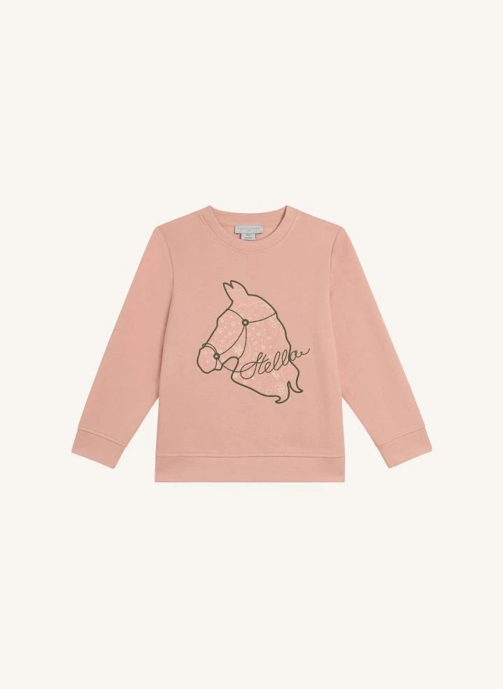 Stella McCartney Kids - Pferde-Sweatshirt | Rosa