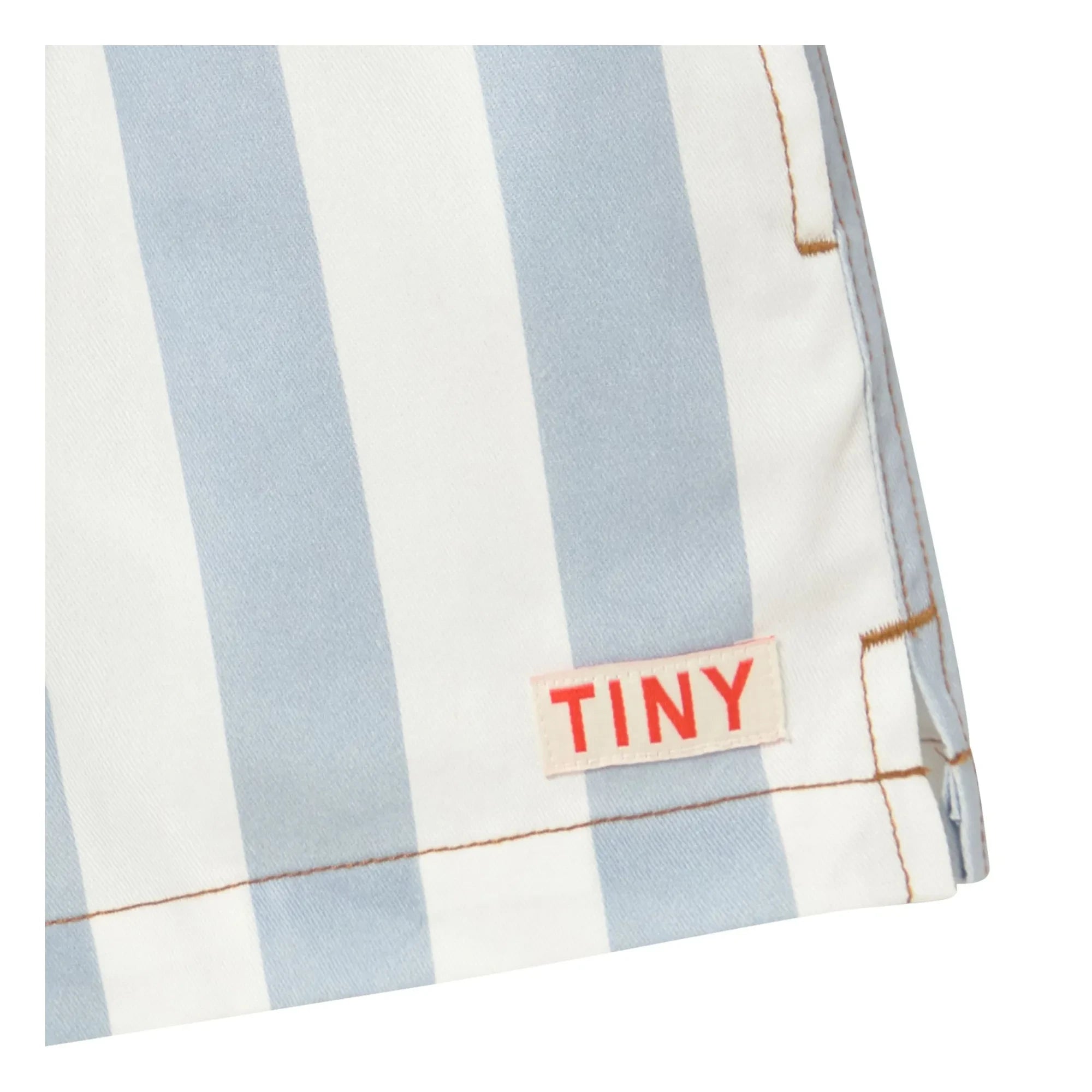 Tinycottons - Gestreifte Twill-Shorts | Blau