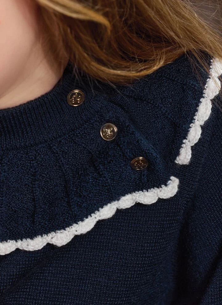 Tartine et Chocolat - Maille Feston Kleid | Marineblau