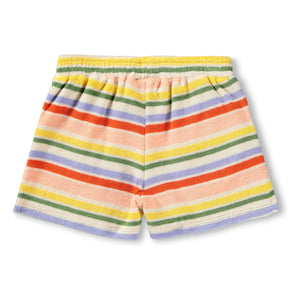 Molo – Angela Gestreifte Bio-Baumwollshorts | Orange