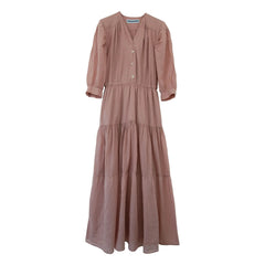 THEAVANT - Joana Pamuk Voile Kleid | Beige
