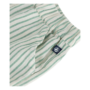 Petit Bateau - Gestreifte Leinenshorts | Grün