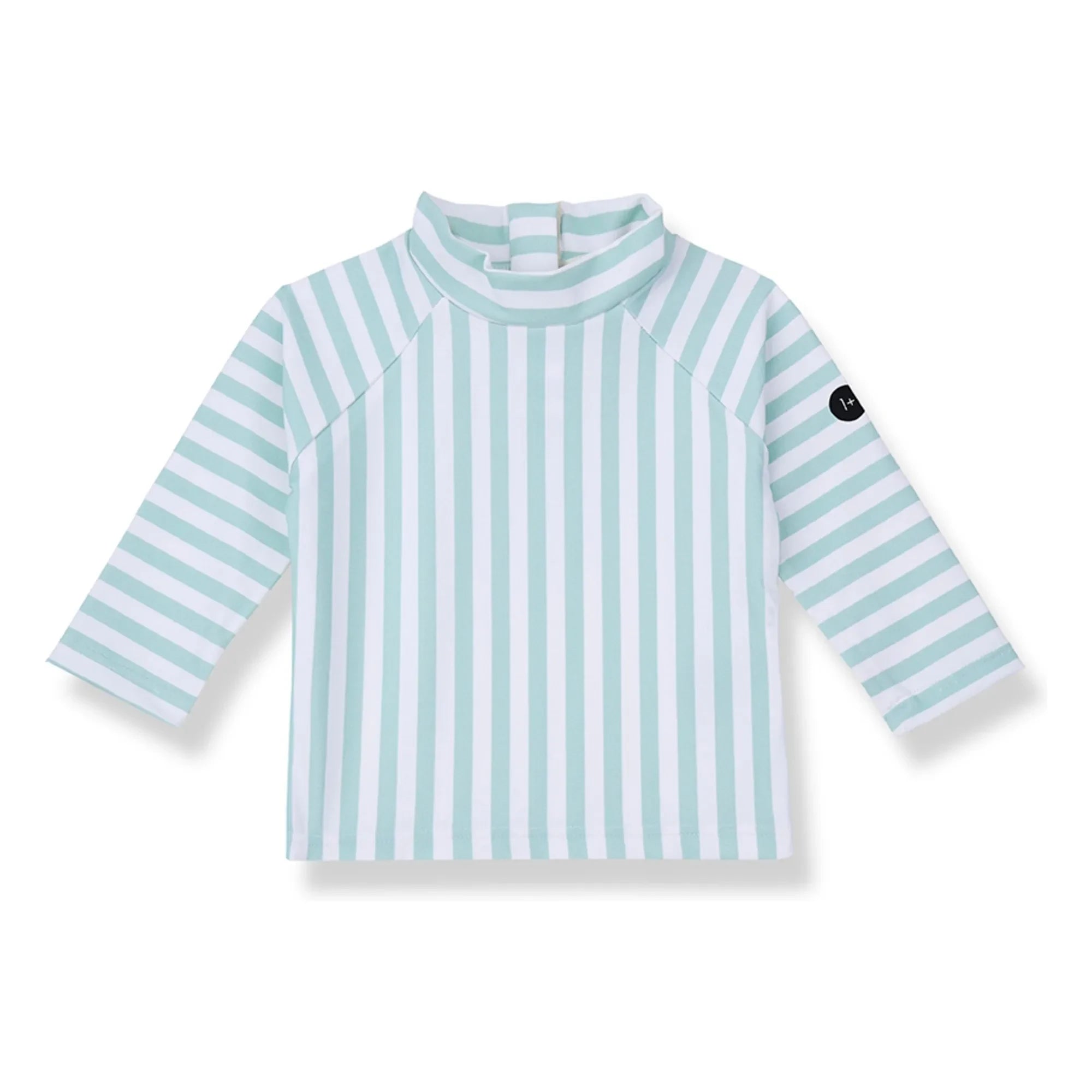 1+ in the family - Telmo Gestreiftes UV-Schutz-T-Shirt | Mandelgrün