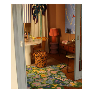 Doing Goods - Maya Löwe Bestickter Pouf | Camel