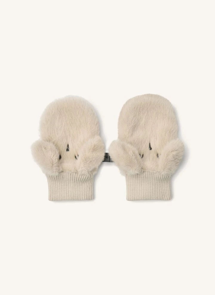 Liewood - Lizzy Hase Fleece Handschuhe Aus Recyceltem Material | Beige