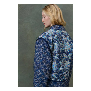 Louise Misha - Omotayo Midnight Star Patchwork Organik Pamuk Ceket - Kadın Koleksiyonu | Mavi