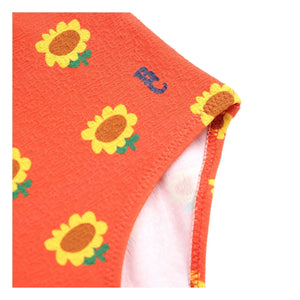 Bobo Choses - Sonnenblumen-Badeanzug Recycelte Fasern | Rot