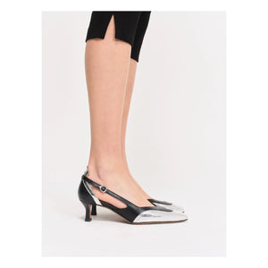 Socque Paris – Patti High Heels aus Leder | Schwarz