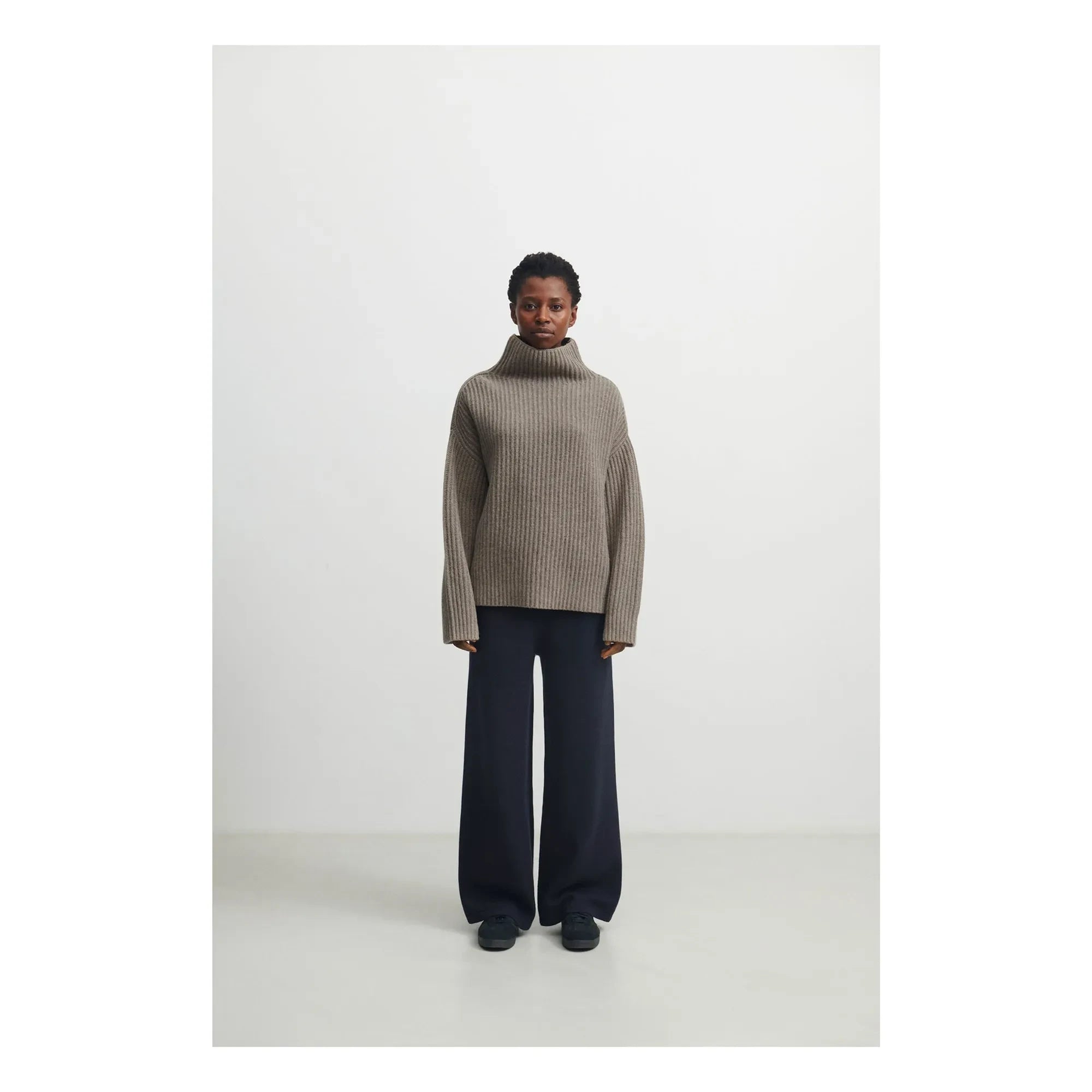 FUB - Gerippter Pullover aus Wollmischung - Damenkollektion | Beige