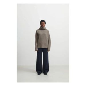 FUB - Gerippter Pullover aus Wollmischung - Damenkollektion | Beige