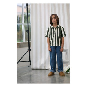 Lililotte - Carl Gestreiftes Hemd aus Bio-Baumwolle | Ecru
