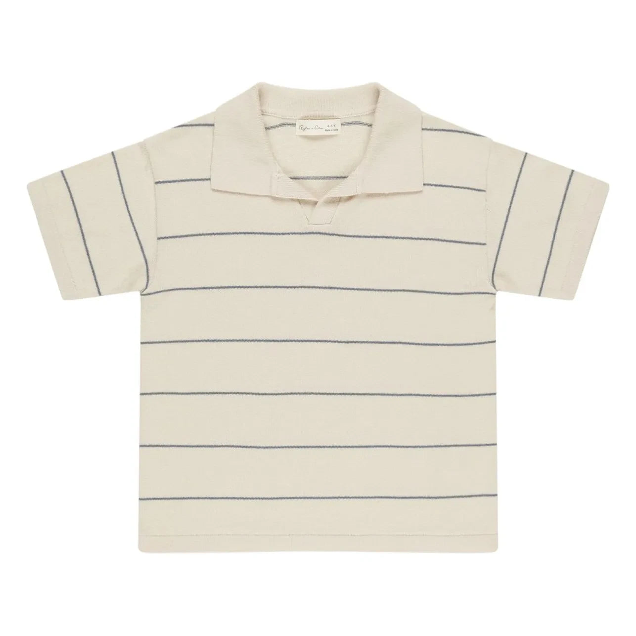 Rylee + Cru - Terry Gestreiftes Polo | Ecru