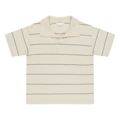 Rylee + Cru - Terry Gestreiftes Polo | Ecru