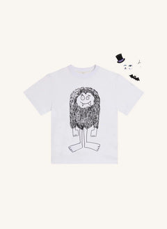 Stella McCartney Kids - Halloween-T-Shirt mit Patch, Bio-Baumwolle | Weiß