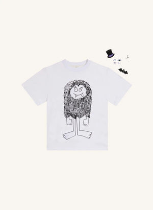 Stella McCartney Kids - Halloween-T-Shirt mit Patch, Bio-Baumwolle | Weiß