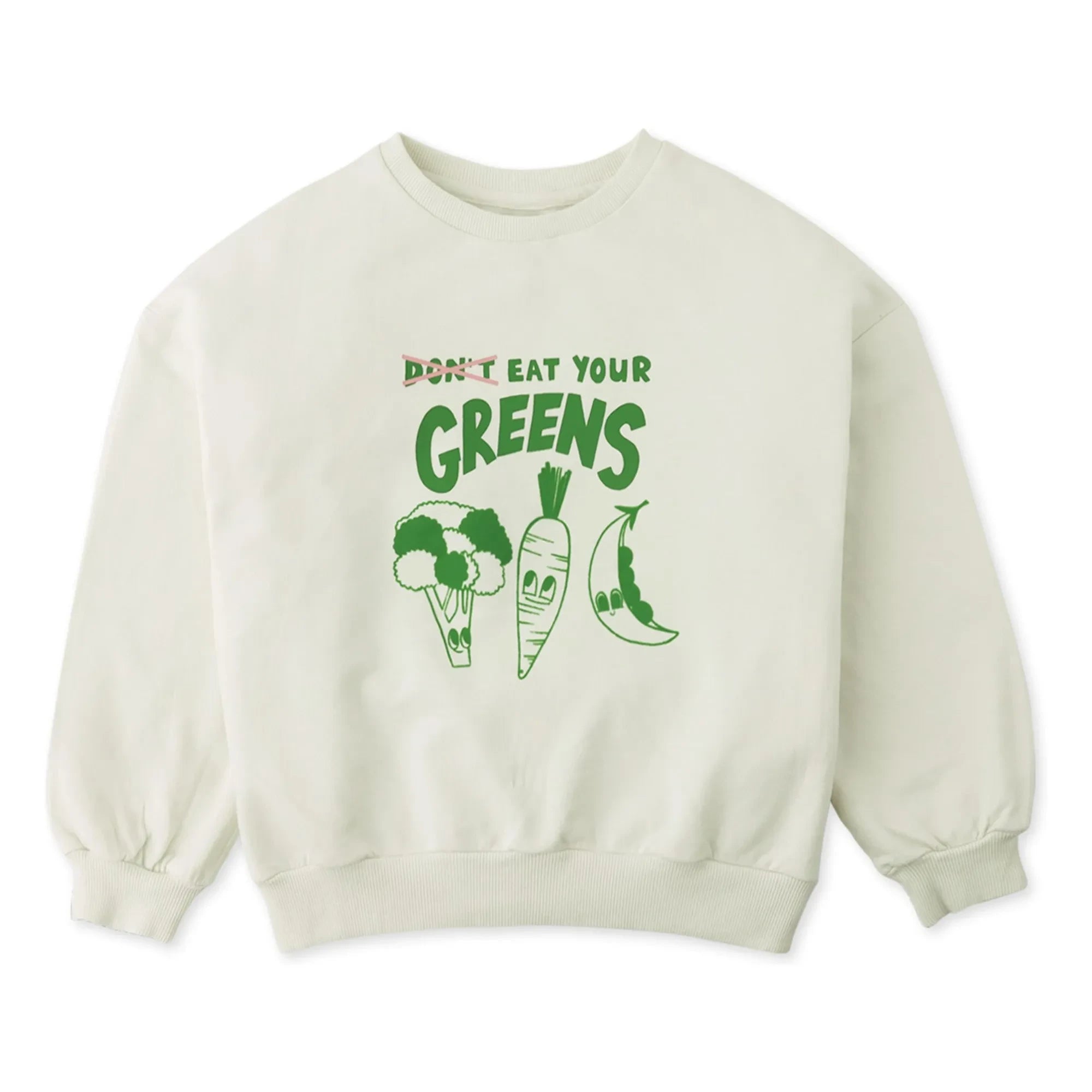 Gingersnaps - Serena Eat Your Greens Sweatshirt | Weiß