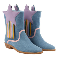 Stella McCartney Kids - Etoile Bio-Baumwoll-Stiefel | Blau