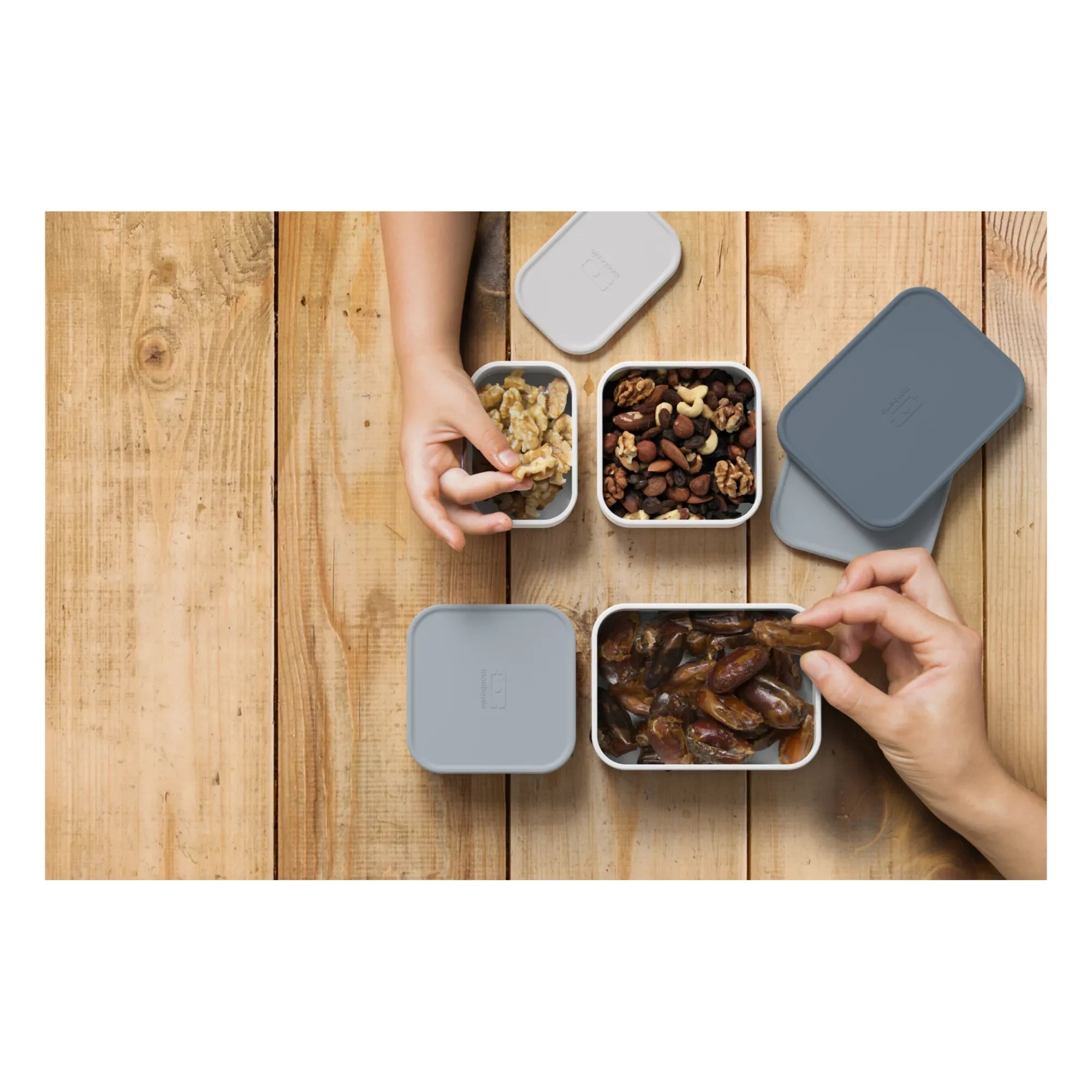Monbento - MB Bento Zusatz-Fächer - 4er Set | Grau