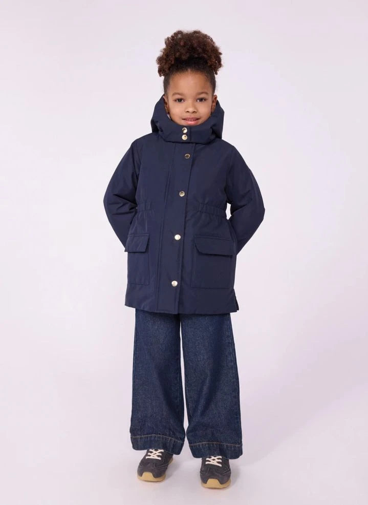 Petit Bateau - Sherpa gefütterte Parka | Dunkelblau