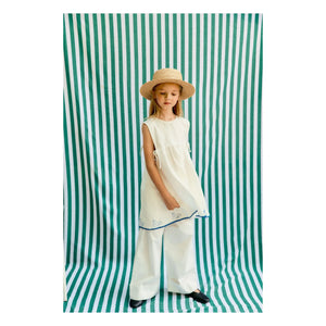 Tinycottons - Leinenkleid Schwäne | Weiß