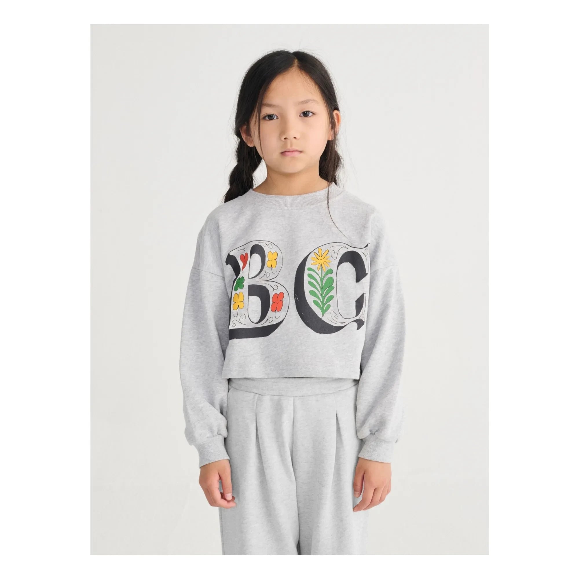 Bobo Choses - Bio-Baumwolle Sweat Crop BC | Grau meliert