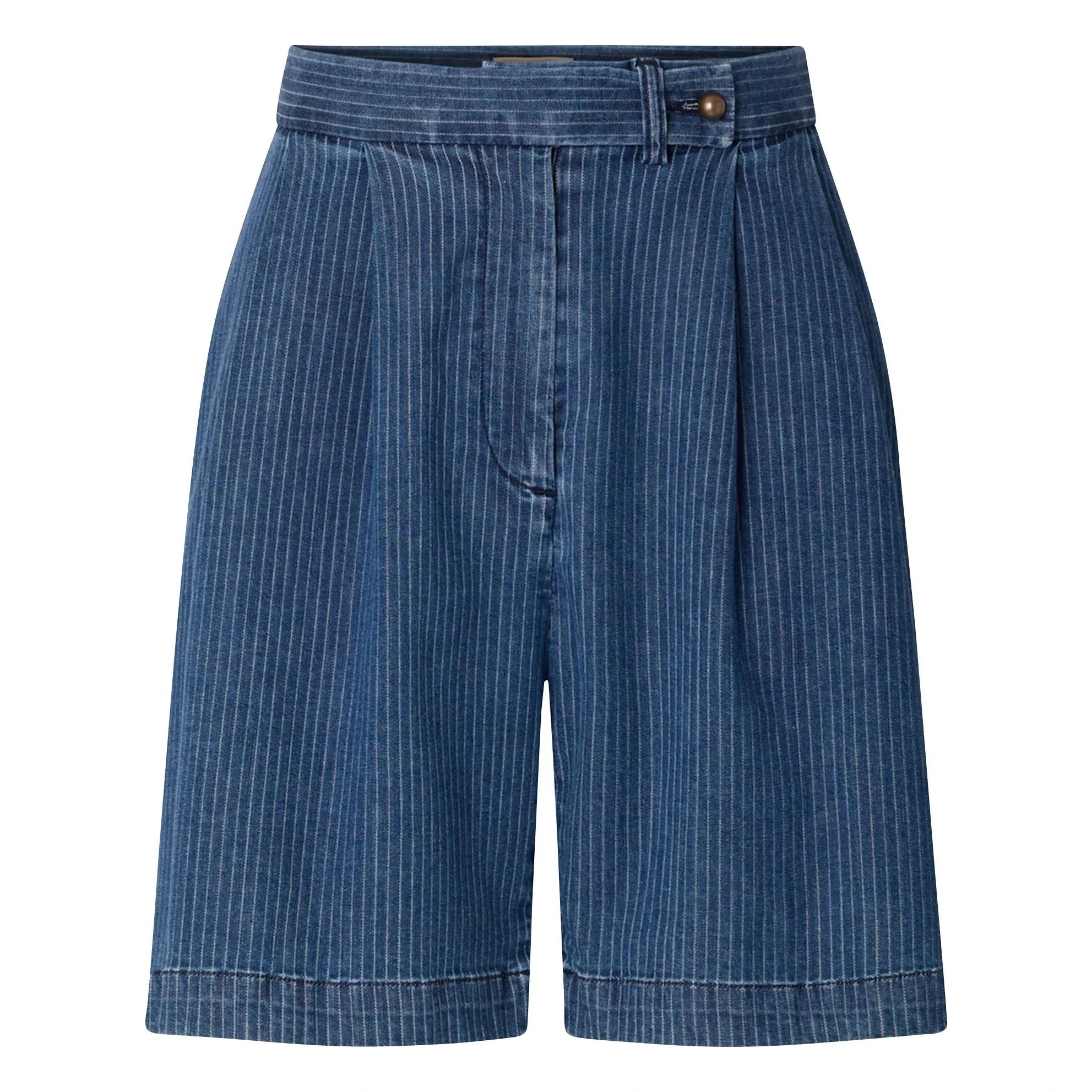 Sessùn - Santa Port Gestreifte Baumwollshorts | Marineblau