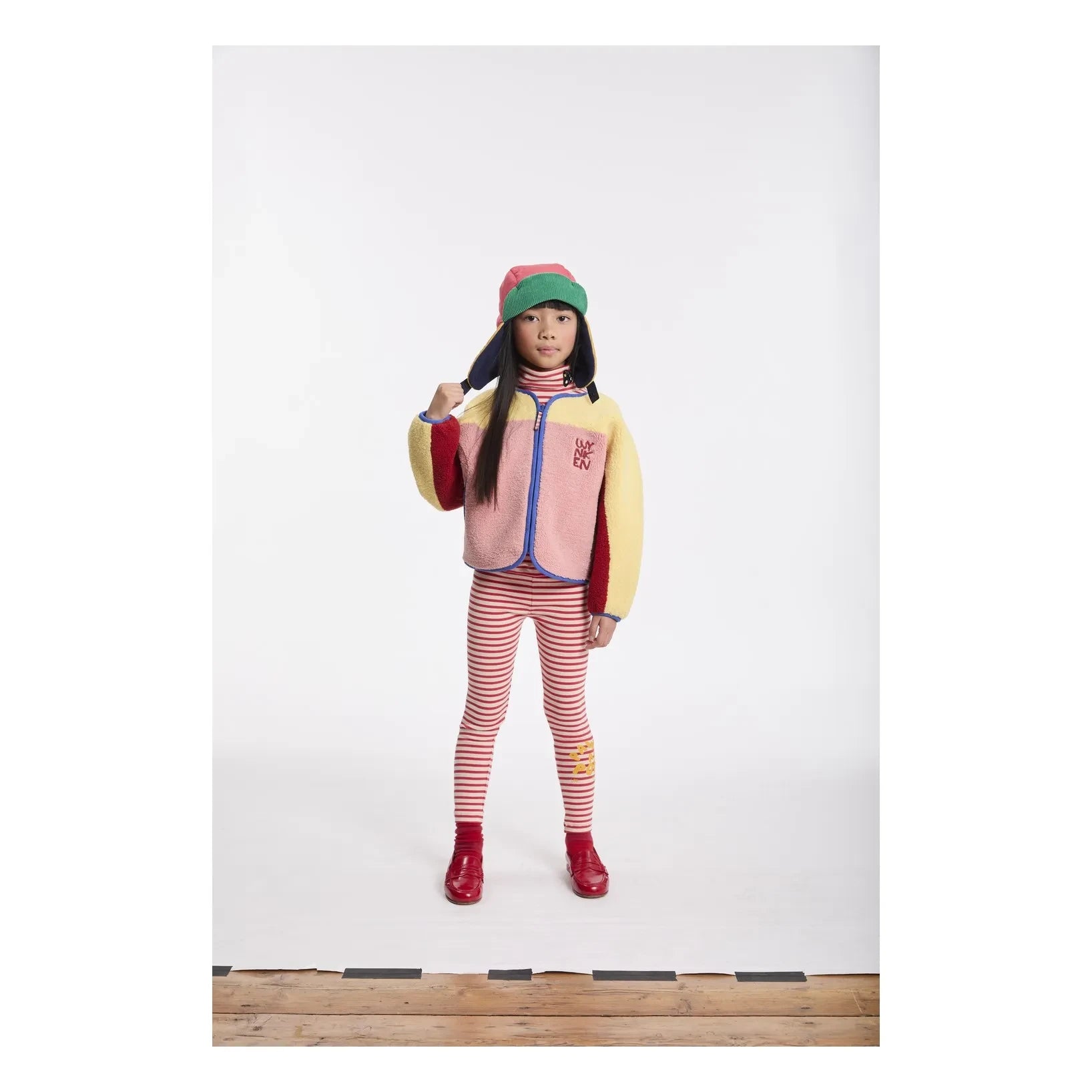 Wynken - Sherpa-Jacke im Colourblock-Design | Rosa