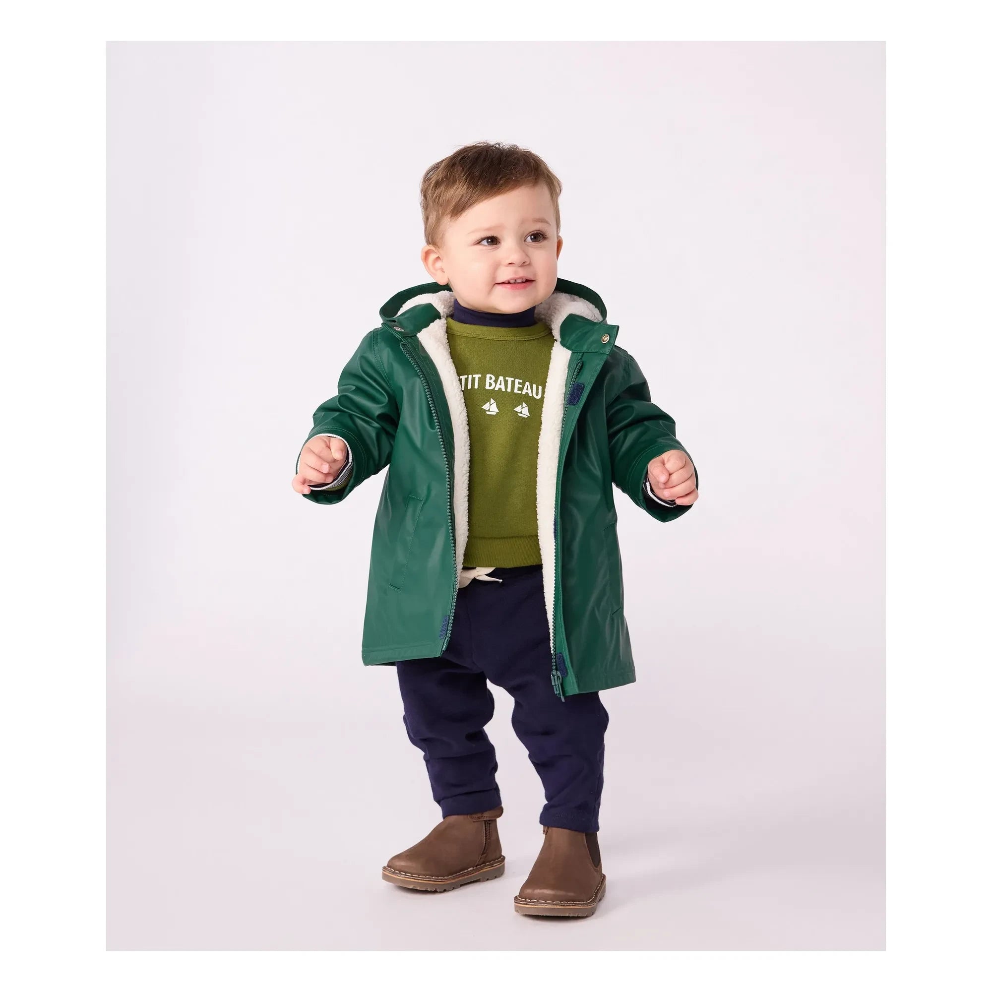 Petit Bateau - Chromgrün | Gewachste recycelte Fasern