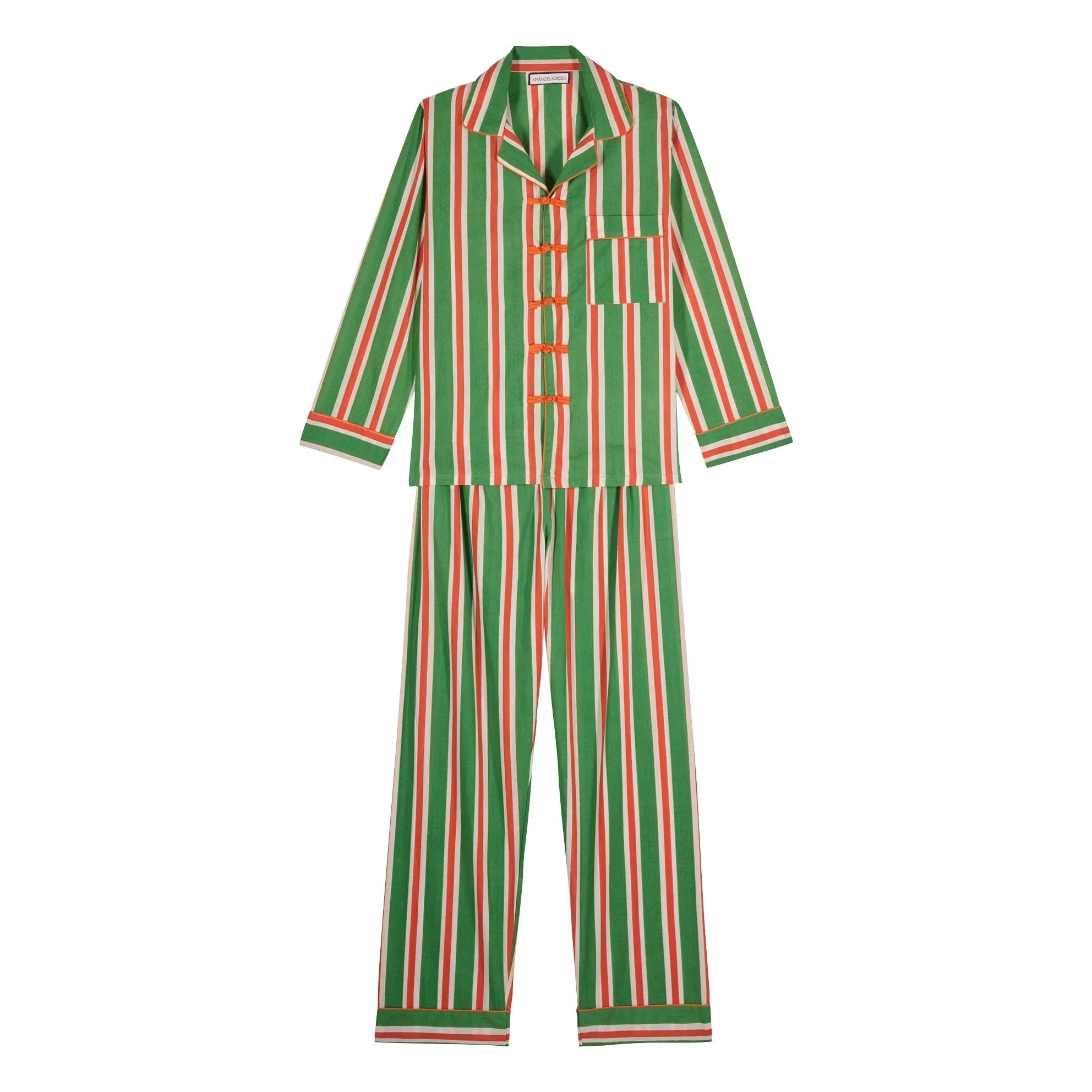 Maria de la Orden - Malo Gestreifter Pyjama | Orange