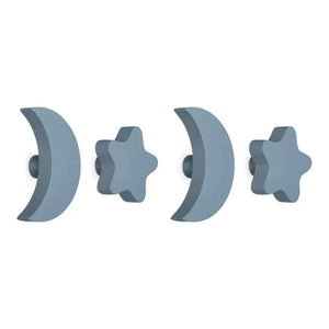 Nofred – Stern- und Mondhaken – 4er-Set | Blau