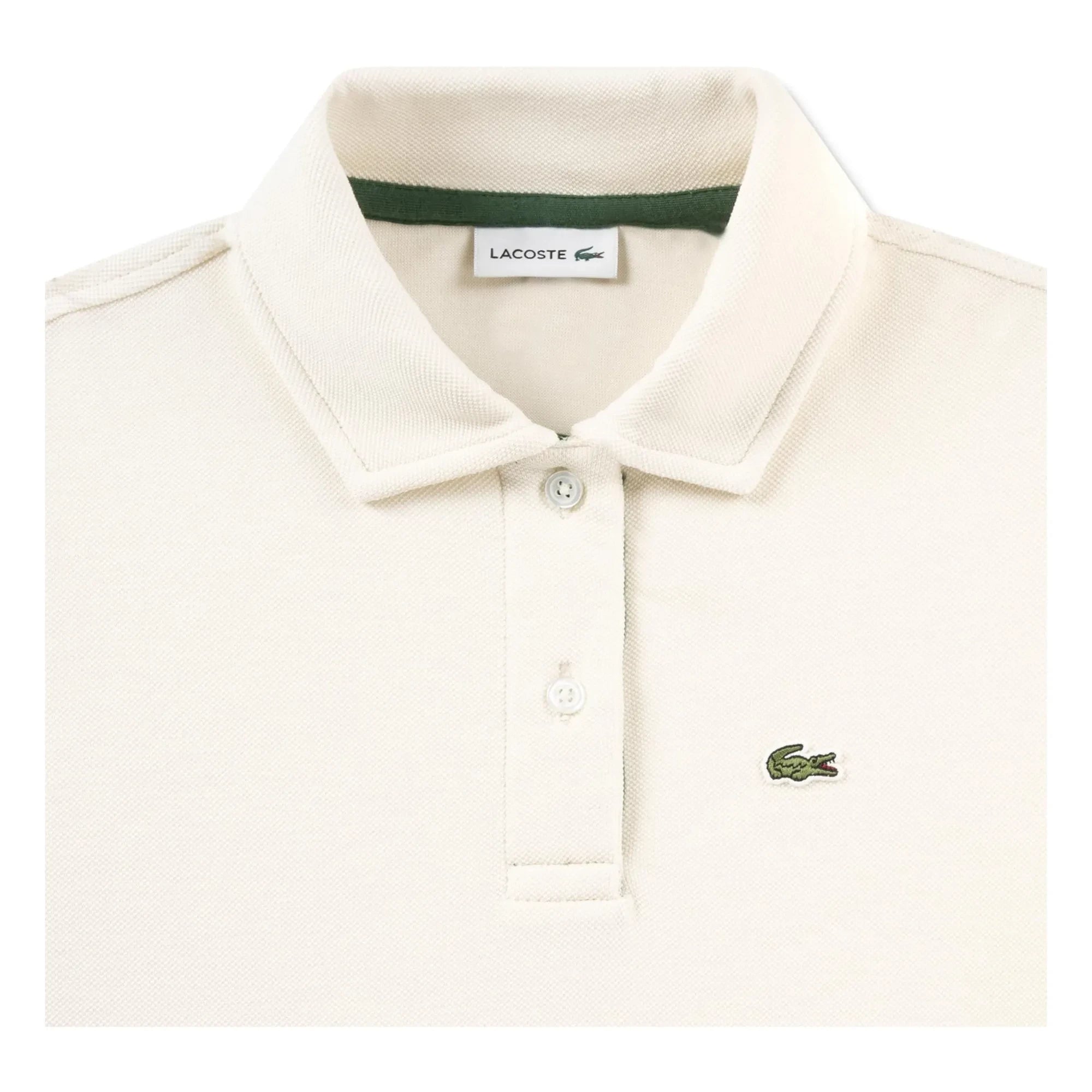 Lacoste – Oversize Poloshirt mit Logo aus Bio-Baumwolle | Ecru
