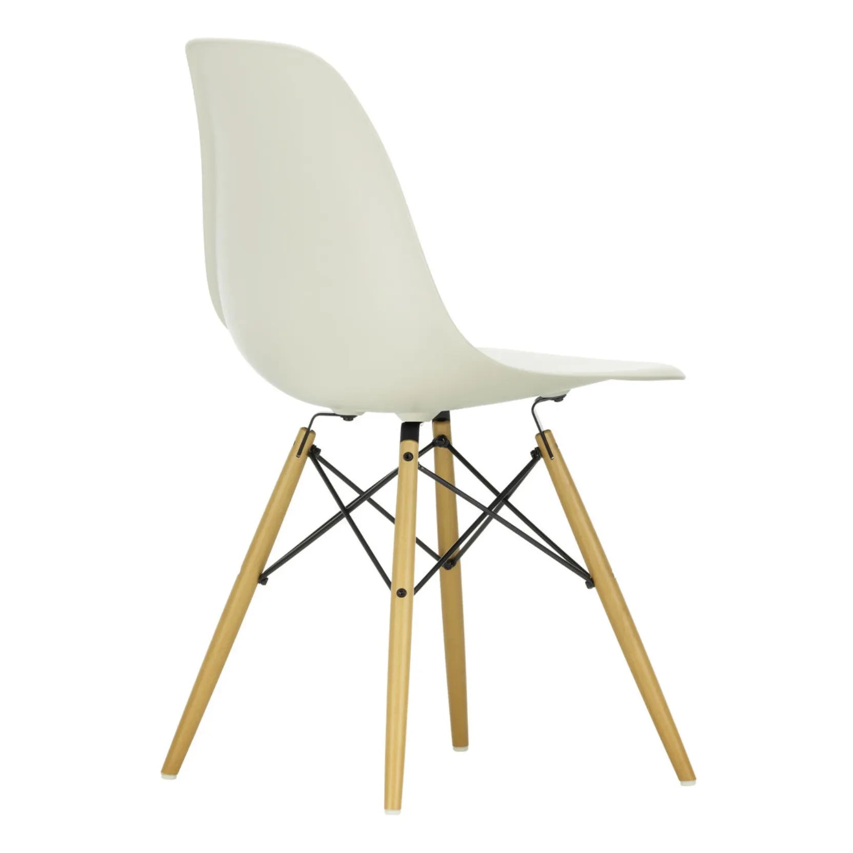 Vitra - DSW Plastikstuhl - Ahornsockel - Charles & Ray Eames | Kieselgrau