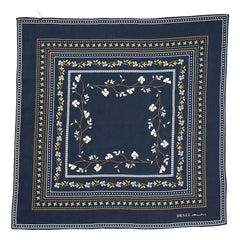 Skall Studio - Gemustertes quadratisches Tuch | Marineblau