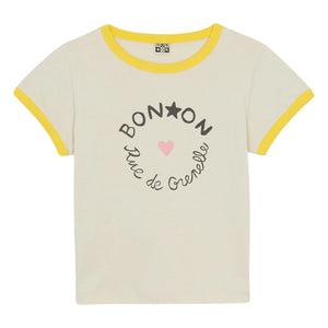 Bonton - Napo Kontrast T-Shirt | Creme